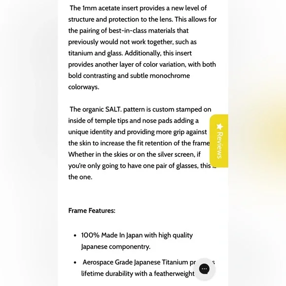 SALT Columbia 56 Glasses Brand New!